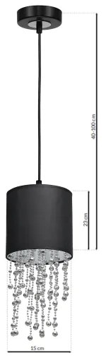 Lustră pe cablu ALMERIA 1xE27/60W/230V