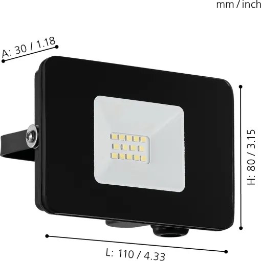 Eglo 97455 - LED Proiector FAEDO 3 LED/10W/230V