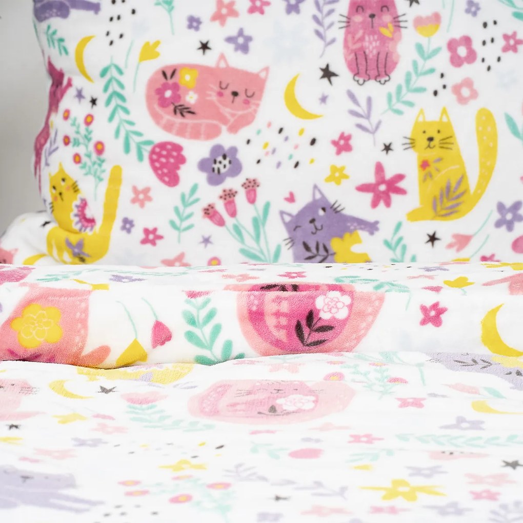 Lenjerie de pat din microflanel 4Home PlayfulPaws, 140 x 200 cm, 70 x 90 cm, 140 x 200 cm, 70 x 90 cm