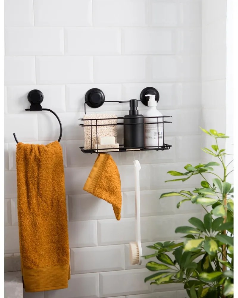 Etajeră / Suport autoadeziv Compactor Bestlock Black, 30 x 20,5 cm