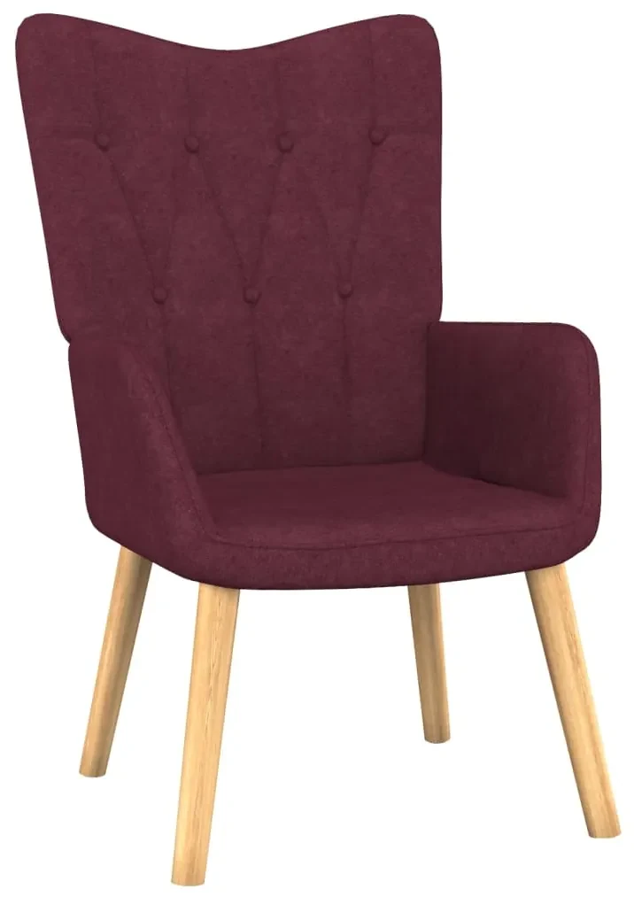 327544 vidaXL Scaun de relaxare cu taburet, violet, textil