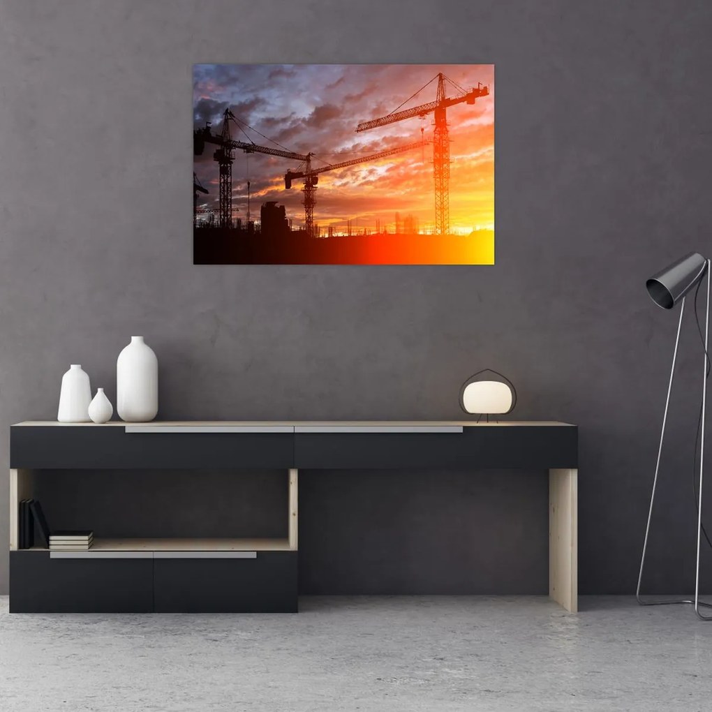 Tablou - Șantier de construcții (90x60 cm)