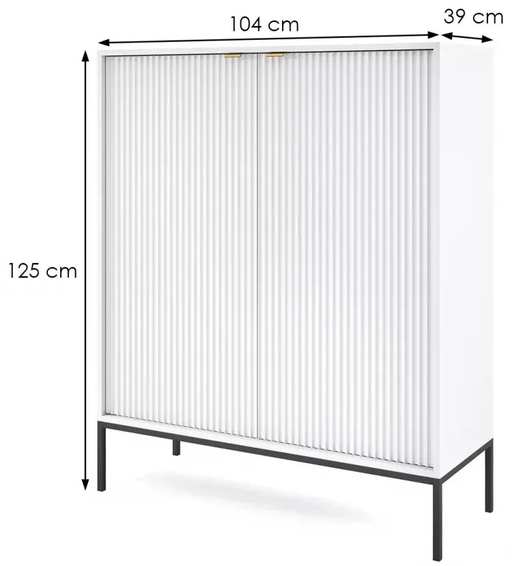 Comoda alba NOVA K104