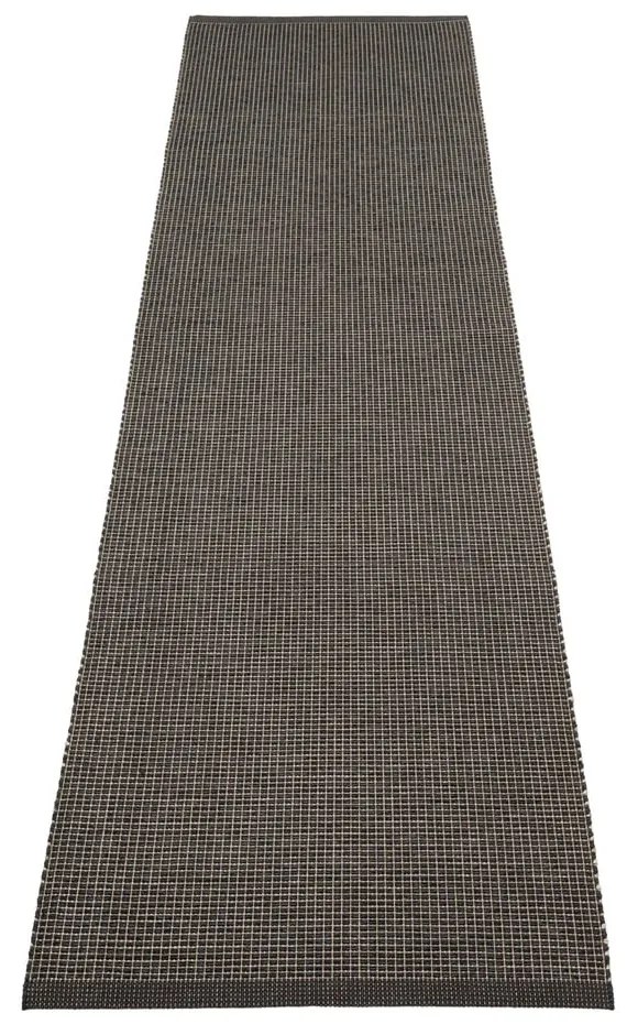 Covor tip traversă pentru interior și exterior gri antracit 70x300 cm Emm Black Linen – Pappelina