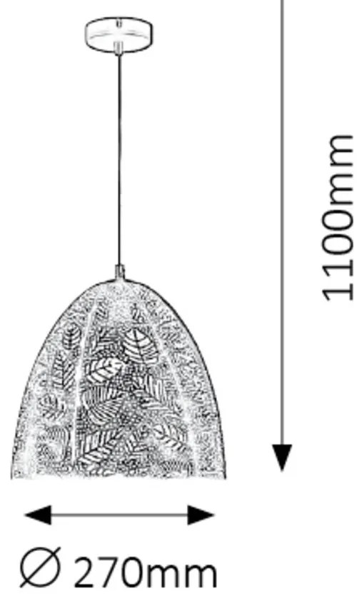Pendul design industrial metalic negru/auriu MANORCA 2277 RX