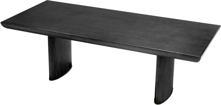 Masa Dining din Lemn, MDF furniruit, Gri Carbune, Winston 230x100cm