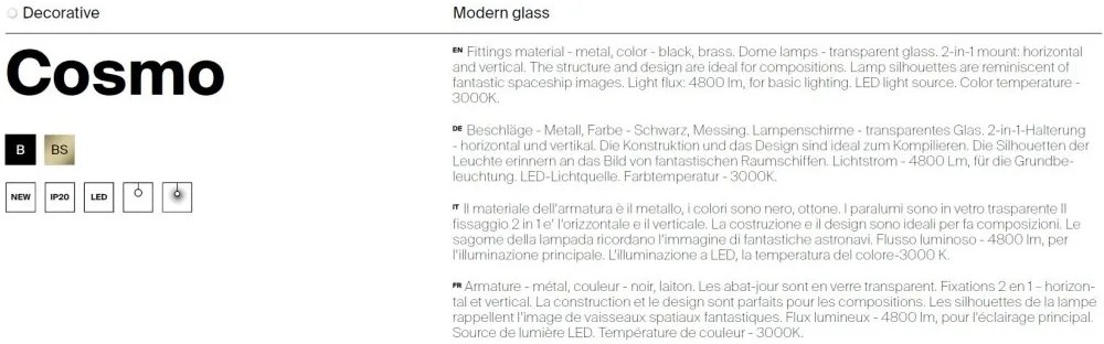 Lustra/Pendul LED design decorativ Cosmo alama