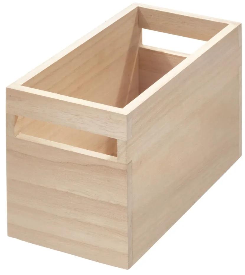 Cutie depozitare din lemn paulownia iDesign Eco Wood, 12,7 x 25,4 cm