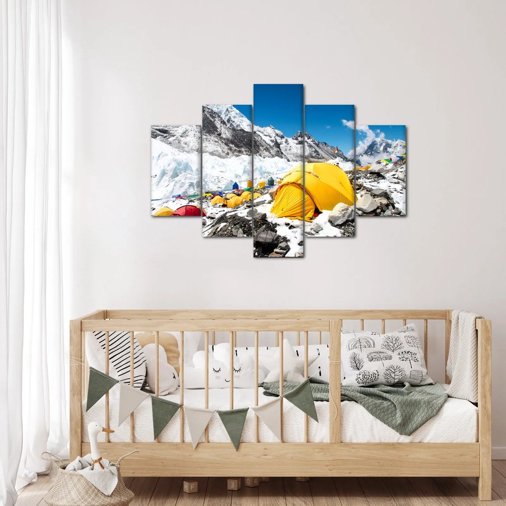 Tablou - Camping la munte (150x105 cm)