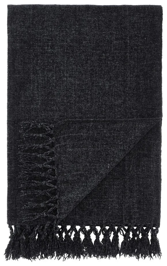 Pătură neagră din janilie 130x170 cm Wilson – Catherine Lansfield