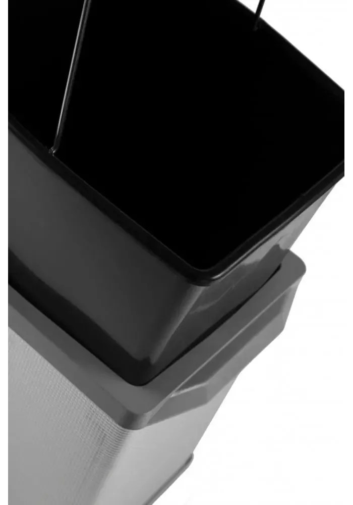 Coș de gunoi de plastic pentru deșeuri selecționate/încorporat 16 + 10 l Tower - Elletipi