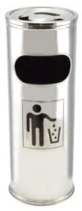 Cos de gunoi tip scrumiera, 23.5x58 cm, inox, Perfect Home