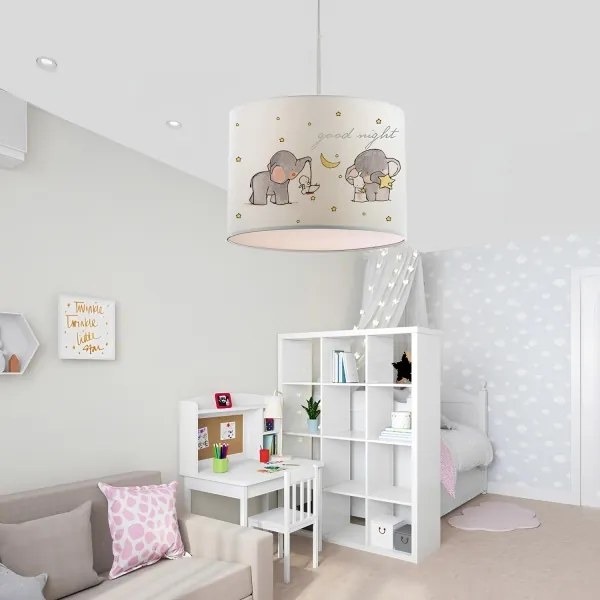 Lustră pentru copii CANDY 1xE27/40W/230V alb/bej