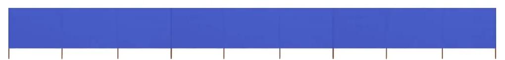 Paravan anti-vant cu 9 panouri, azur, 1200 x 120 cm, textil Albastru, 1200 x 120 cm