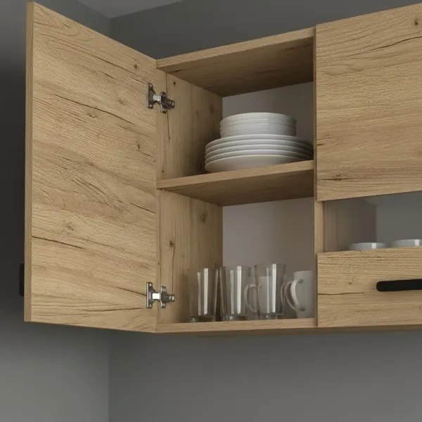 Mobilă de bucătărie ROSALIA, 240 cm, stejar craft