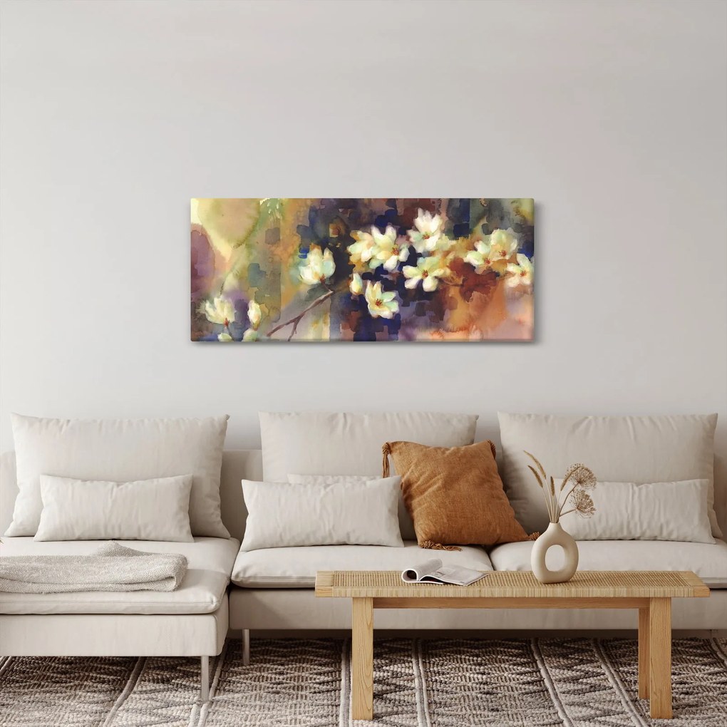 Tablou - Magnolii albe, pictură (120x50 cm)