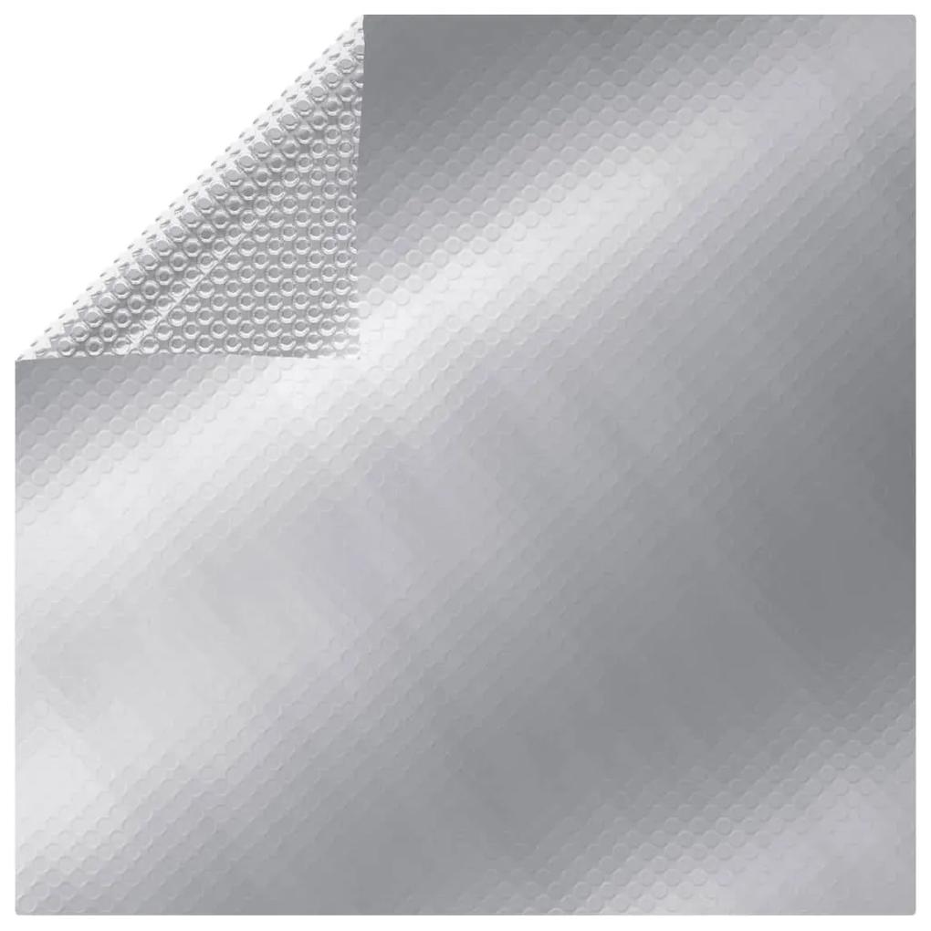 Prelata de piscina, argintiu, 800x500 cm, PE, dreptunghiular