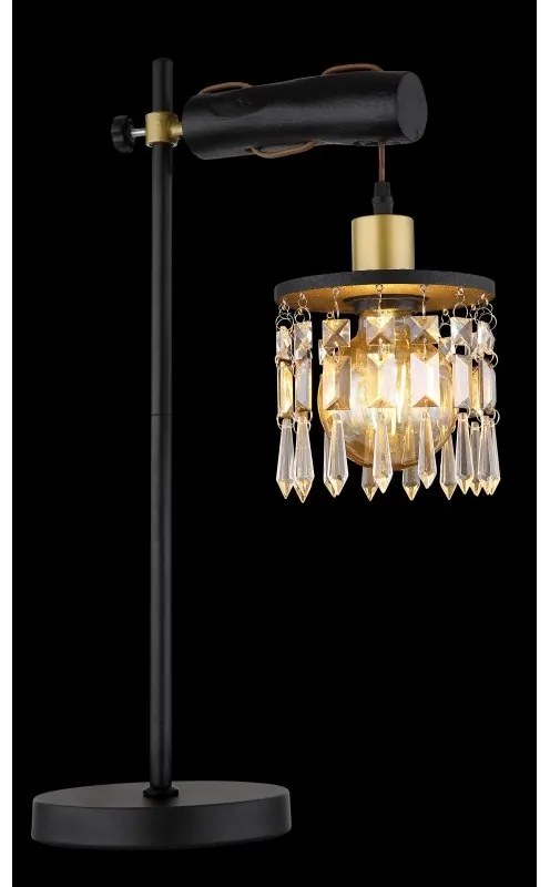 Veioza, lampa de masa design modern COMMA alama mat, negru