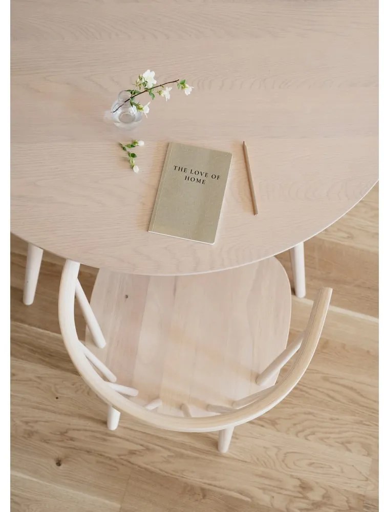 Masă de dining rotundă cu blat cu aspect de lemn de stejar 115x115 cm Yumi - Rowico