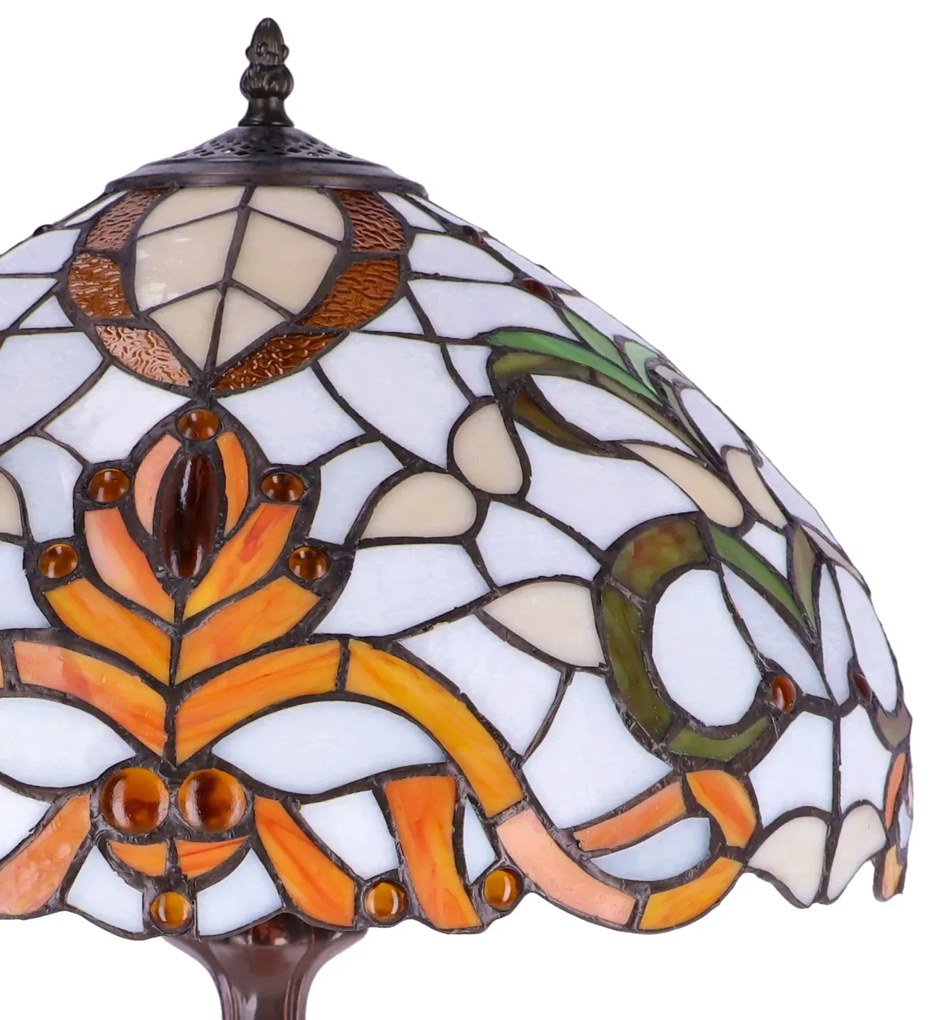 Lampa de masa Tiffany Geometry h 62 cm, abajur 40 cm