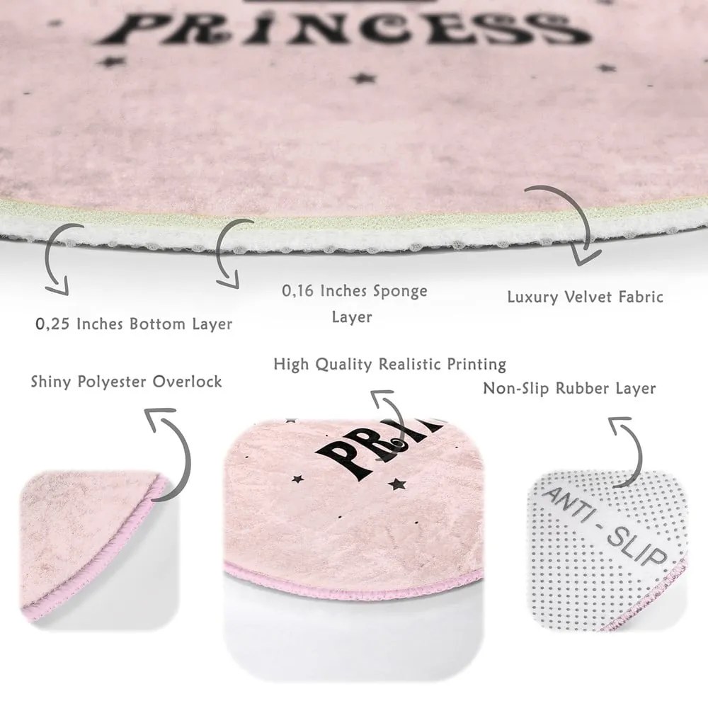 Covor pentru copii roz ø 120 cm Comfort – Mila Home