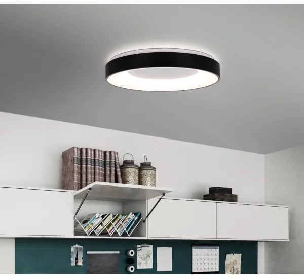 Plafonieră LED dimabilă JUTIO 4xLED/8,1W/230V negru Eglo 75661 + telecomandă