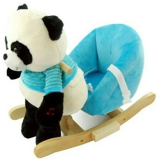 NEFERE - Balansoar Panda din Plus, Plus, Albastru