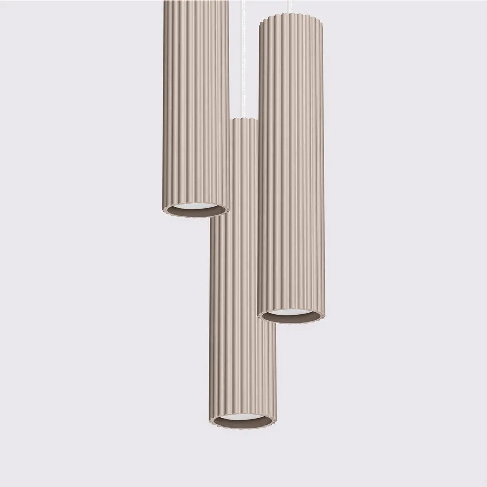 Lustră taupe din metal ø 19,5 cm Gleam – Sollux