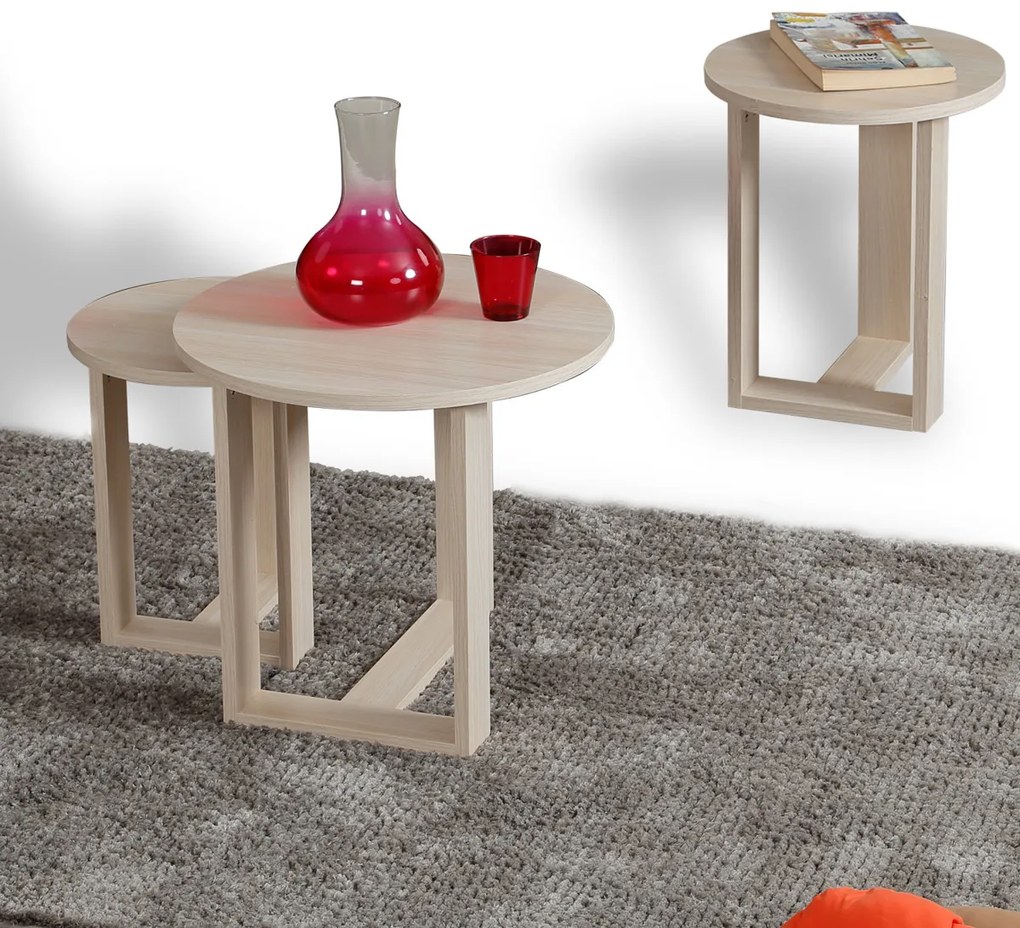 Masă pliantă Mira Oak, 3 buc