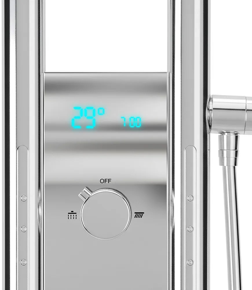 Panou de duș cu hidromasaj Aquajet crom