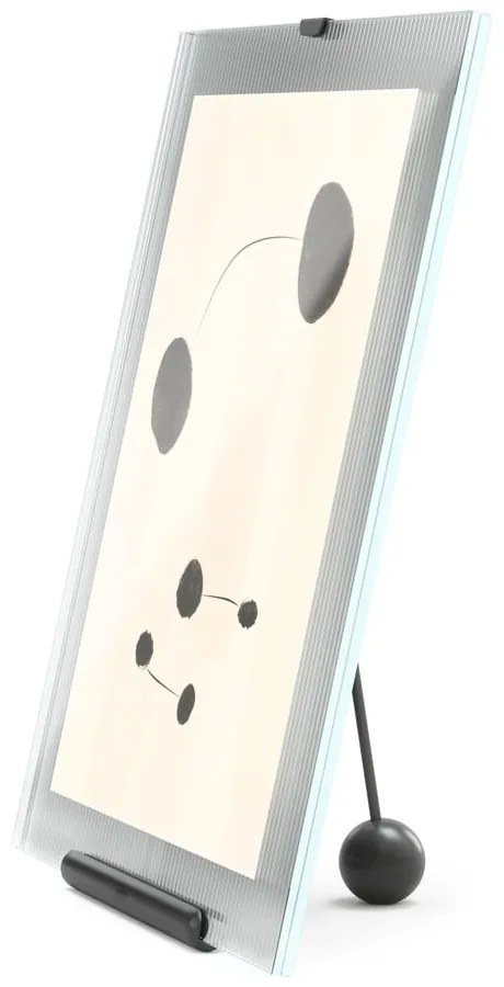 Ramă foto neagră cu picior de susținere din sticlă 26x30,5 cm Flute – Umbra