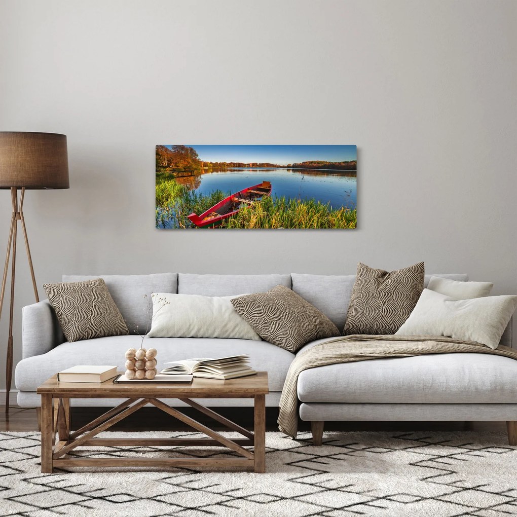 Tablou cu punte roșie (120x50 cm)