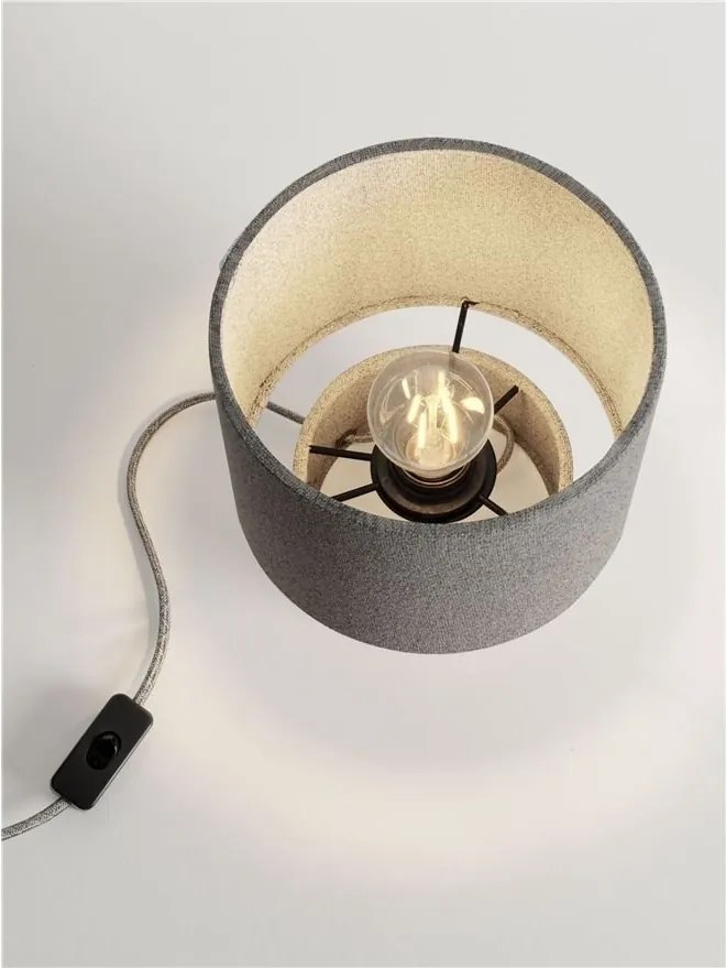 Veioza, Lampa de masa cu abajur gri SYRIN