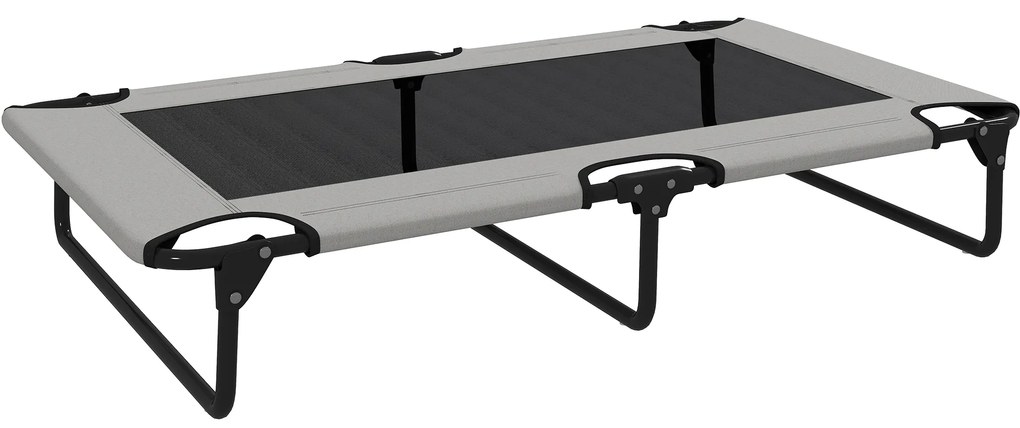 PawHut Pat Pliabil pentru Câini Mari cu Țesătură Tip Plasă, 107x61x20 cm, Gri | Aosom Romania