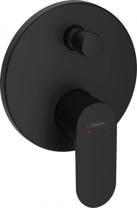 Baterie cada/dus incastrata, Hansgrohe Rebris S, negru mat, 72466670