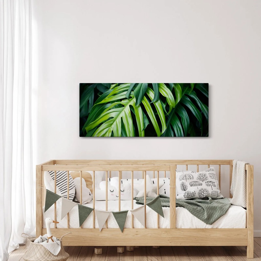Tablou - Frunze tropicale (120x50 cm)