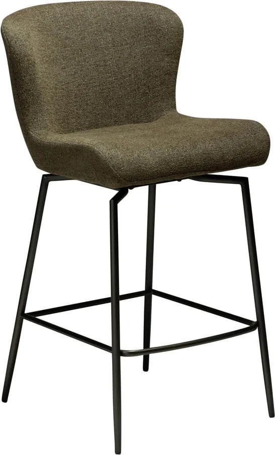 Scaun de bar kaki tapițat (înălțime șezut 67,5 cm) Glam – DAN-FORM Denmark