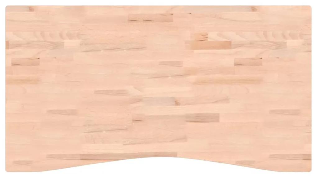 356042 vidaXL Blat de birou, 110x(55-60)x2,5 cm, lemn masiv de fag