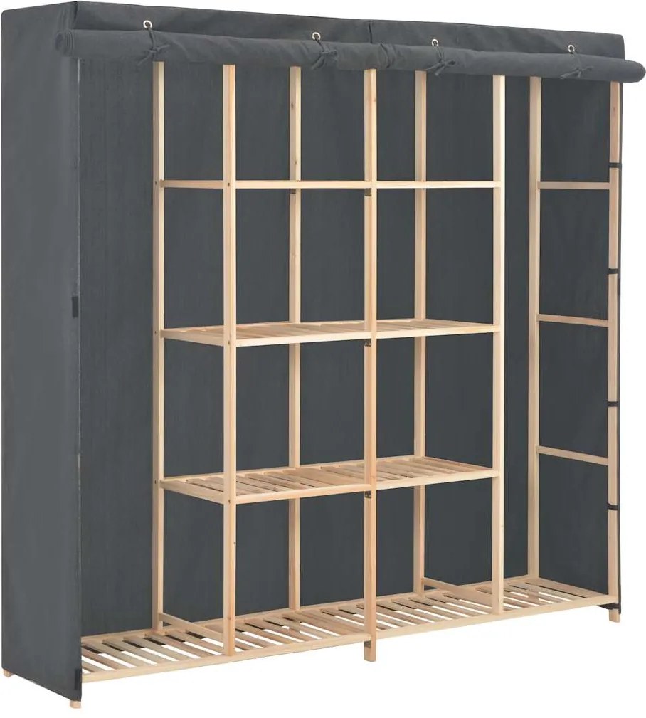 vidaXL Șifonier, gri, 173 x 40 x 170 cm, material textil