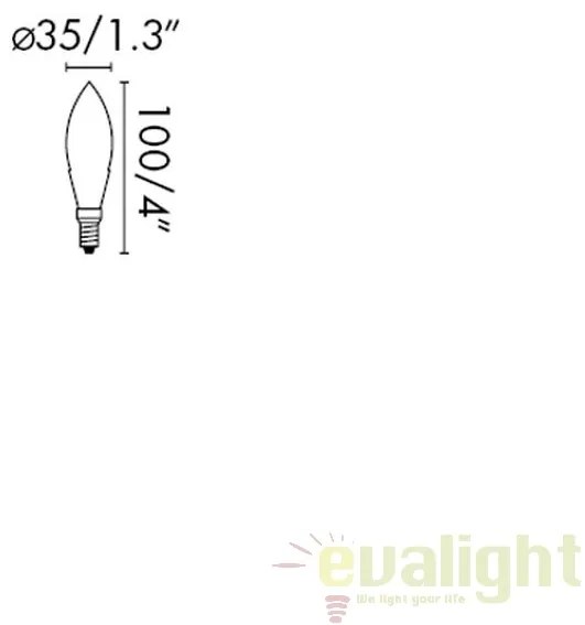 Bec E14 LED C35 MATT 4W 2700K 17460