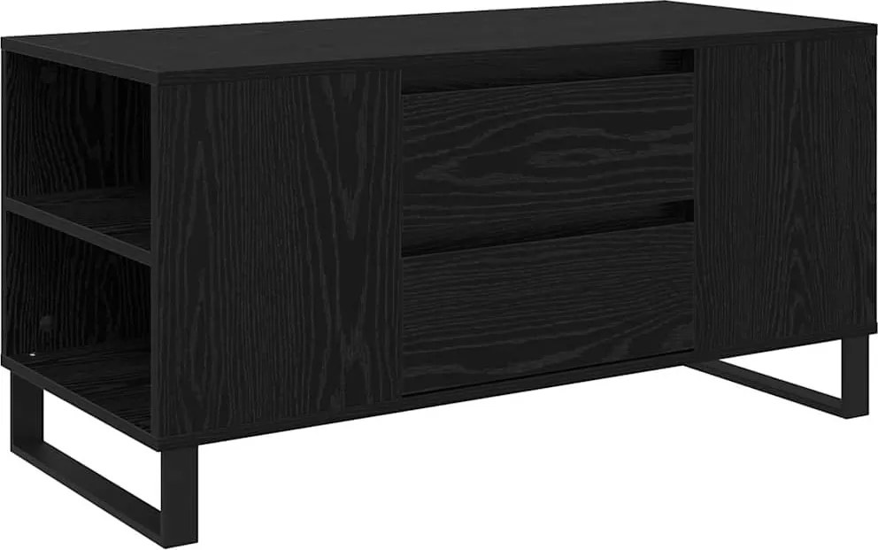 vidaXL Masă de cafea Stejar Negru 102 x 44,5 x 50 cm Lemn compozit