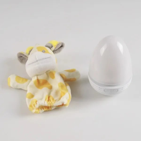 Lampă de noapte LED RGB pentru copii, cu melodie, 3xAAA/5V, model girafă