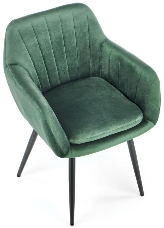 Scaun de bucaterie Shani, verde/negru