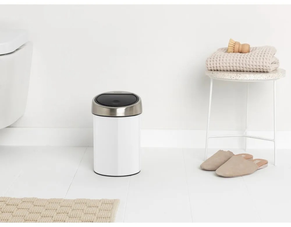 Coș de gunoi alb cu senzori de atingere din oțel 3 l Touch Bin – Brabantia
