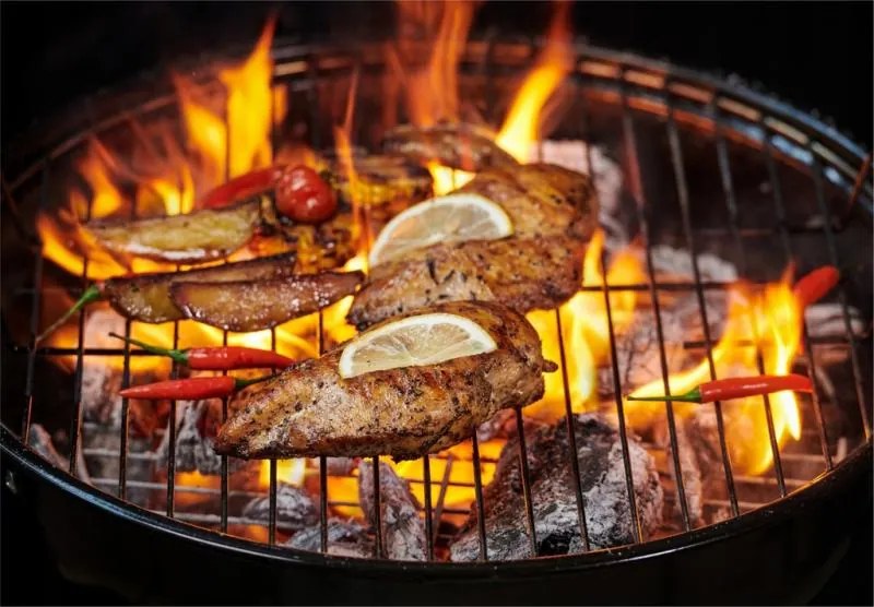 ShopJK GRĂTAR DE GRĂDINĂ ROTUND BBQ5276
