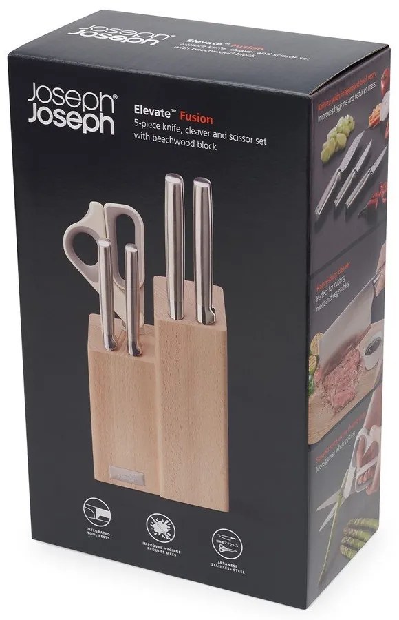 Set de cuțite cu suport din oțel inoxidabil 5 buc. Elevate Fusion – Joseph Joseph