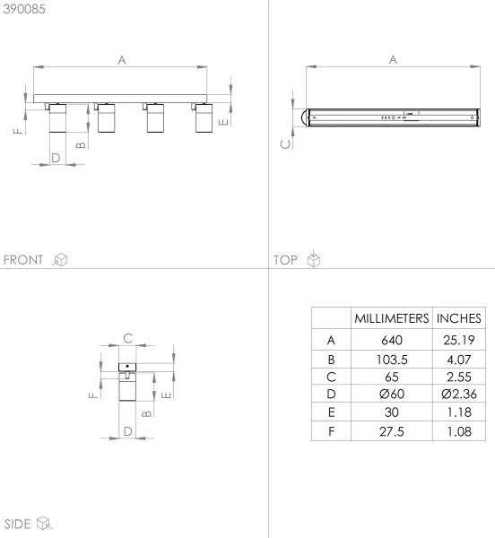 Spot LED Eglo 390085 CUMARIBO 4xGU10/4,5W/230V 3000K