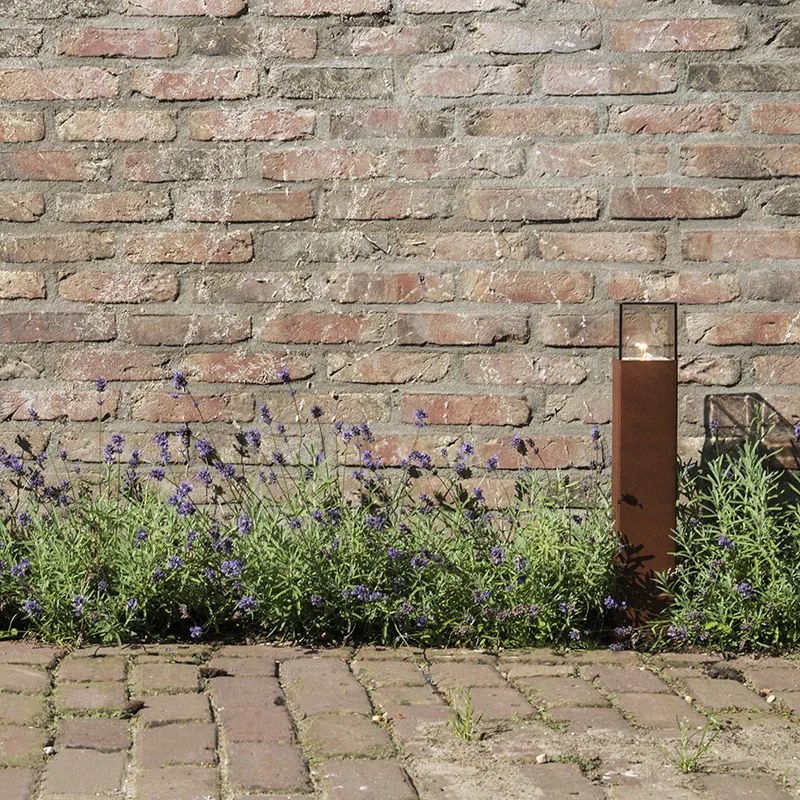 Lampă de exterior inteligentă cu stativ maro ruginit 50 cm inclusiv Wifi P45 - Denmark