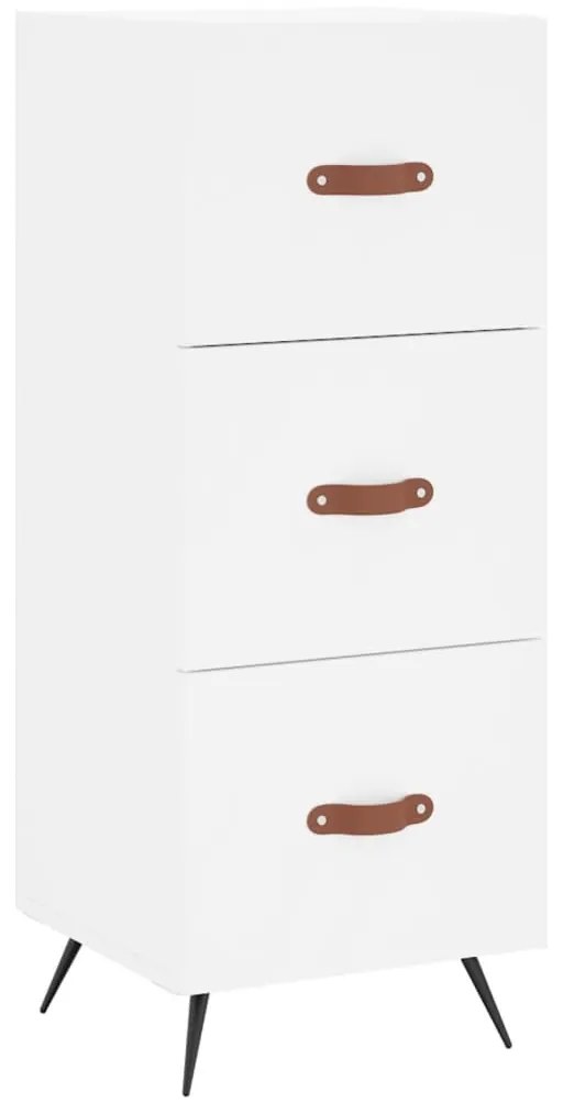 vidaXL Servantă, alb, 34,5x34x90 cm, lemn compozit