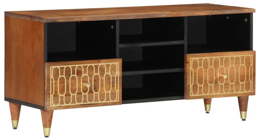 vidaXL Comodă TV, 100x33x46 cm, lemn masiv de mango